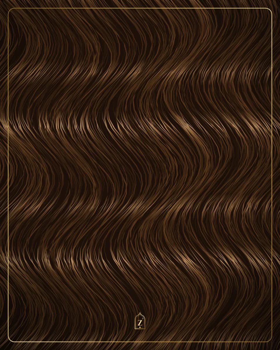 Illustration of glossy, wavy hair